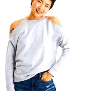 American Eagle cold shoulder grey sweatshirt❗️NWOT Medium